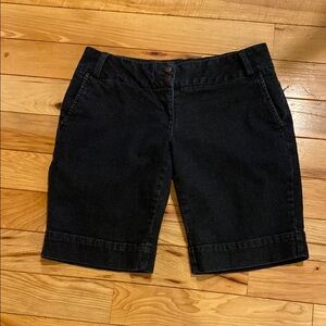 Elle Blue Bermuda Shorts Classic Mid-Length